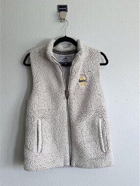 Summit Sportswear Idaho Vandals Sherpa Vest Full Zip Cream Size M
